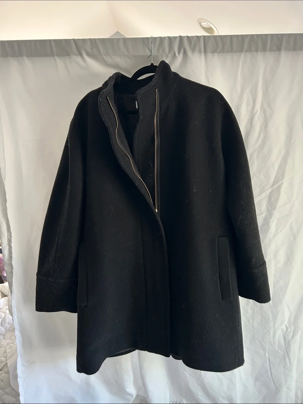 J. Crew Black Wool City Coat - Picture 3 of 3